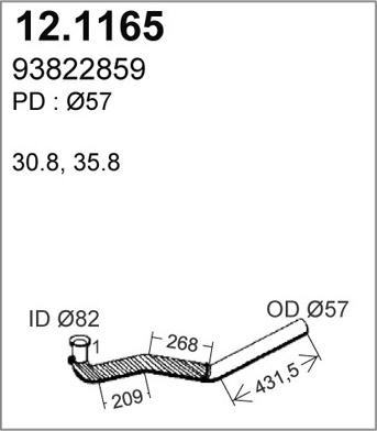 ASSO 12.1165 - Izplūdes caurule ps1.lv