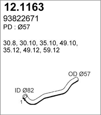 ASSO 12.1163 - Izplūdes caurule ps1.lv