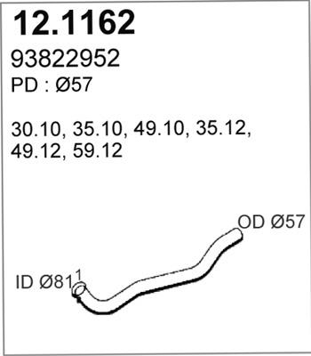 ASSO 12.1162 - Izplūdes caurule ps1.lv