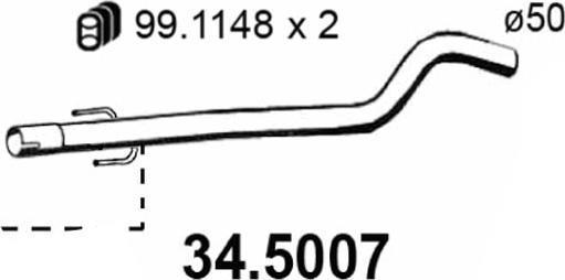 ASSO 34.5007 - Izplūdes caurule ps1.lv