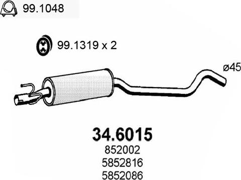 ASSO 34.6015 - Vidējais izpl. gāzu trokšņa slāpētājs ps1.lv