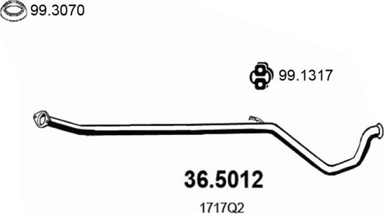 ASSO 36.5012 - Izplūdes caurule ps1.lv