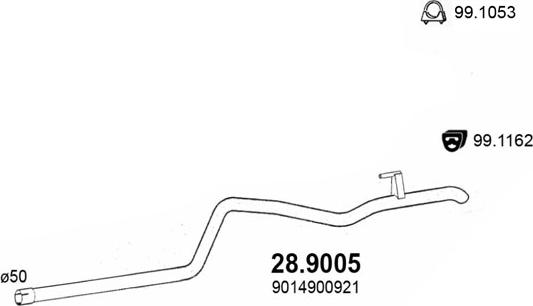 ASSO 28.9005 - Izplūdes caurule ps1.lv