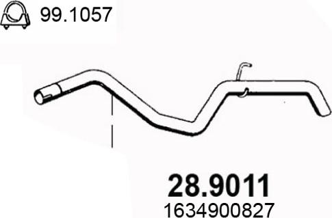 ASSO 28.9011 - Izplūdes caurule ps1.lv