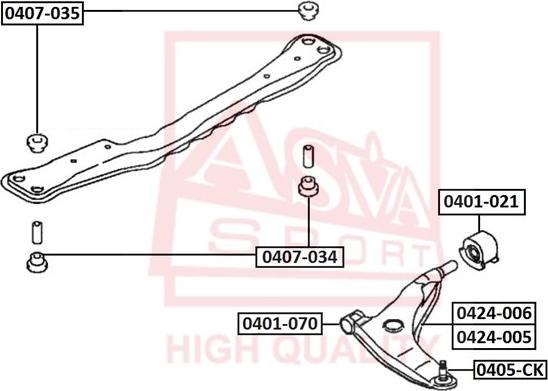 ASVA 0424-006 - Neatkarīgās balstiekārtas svira, Riteņa piekare ps1.lv