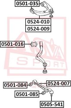 ASVA 0524-007 - Neatkarīgās balstiekārtas svira, Riteņa piekare ps1.lv