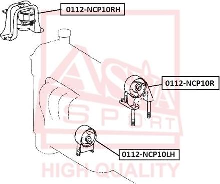 ASVA 0112-NCP10LH - Piekare, Dzinējs ps1.lv