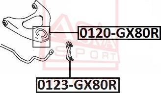 ASVA 0123-GX80R - Stiepnis / Atsaite, Stabilizators ps1.lv