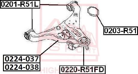 ASVA 0203-R51 - Amortizatora statnes balsts ps1.lv