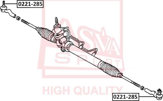 ASVA 0221-285 - Stūres šķērsstiepņa uzgalis ps1.lv