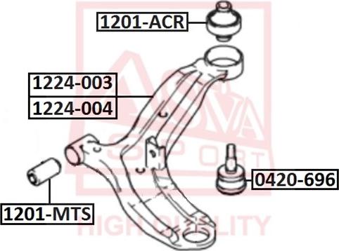 ASVA 1224-003 - Neatkarīgās balstiekārtas svira, Riteņa piekare ps1.lv