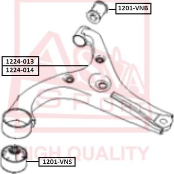 ASVA 1224-014 - Neatkarīgās balstiekārtas svira, Riteņa piekare ps1.lv