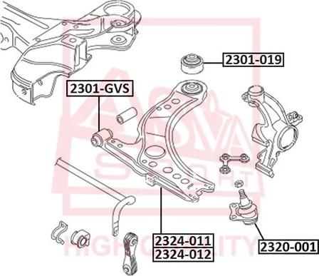 ASVA 2324-011 - Neatkarīgās balstiekārtas svira, Riteņa piekare ps1.lv