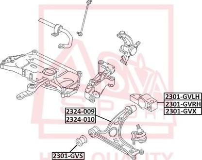 ASVA 2324-009 - Neatkarīgās balstiekārtas svira, Riteņa piekare ps1.lv