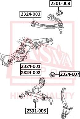 ASVA 2324-003 - Neatkarīgās balstiekārtas svira, Riteņa piekare ps1.lv