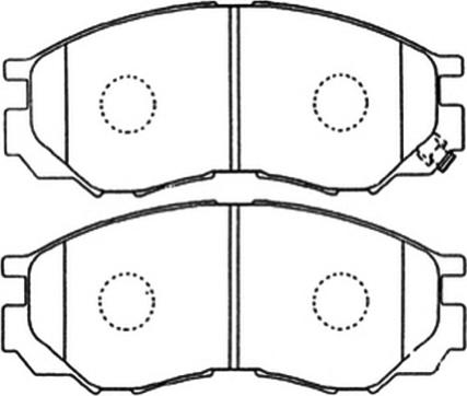 Japanparts JPA585AF - Bremžu uzliku kompl., Disku bremzes ps1.lv