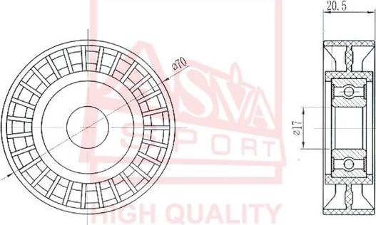 ASVA FDBP-014 - Spriegotājrullītis, Ķīļsiksna ps1.lv