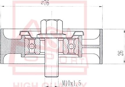 ASVA HYBP-001 - Spriegotājrullītis, Ķīļsiksna ps1.lv