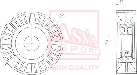 ASVA HYBP-018 - Spriegotājrullītis, Ķīļsiksna ps1.lv