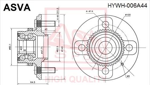 ASVA HYWH-006A44 - Riteņa rumba ps1.lv