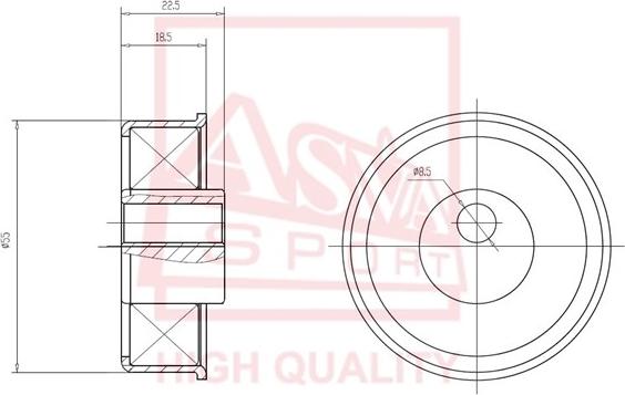 ASVA MTBP-008 - Spriegotājrullītis, Ķīļsiksna ps1.lv