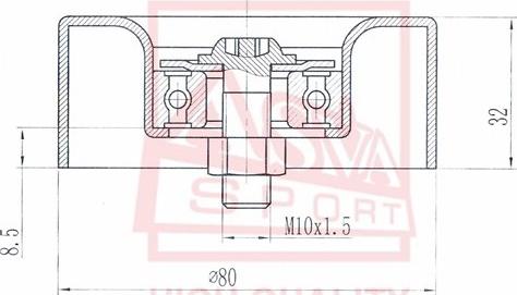 ASVA MTBP-022 - Spriegotājrullītis, Ķīļsiksna ps1.lv