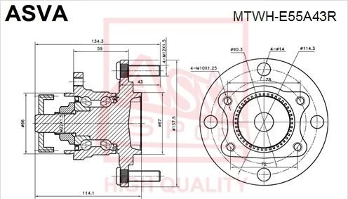 ASVA MTWH-E55A43R - Riteņa rumba ps1.lv