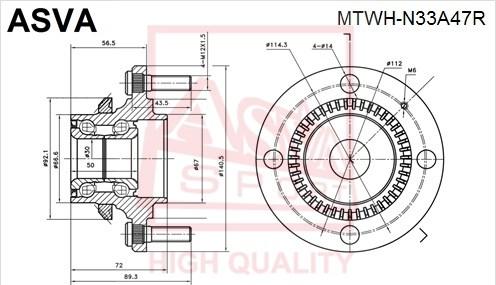 ASVA MTWH-N33A47R - Riteņa rumba ps1.lv