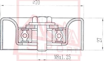 ASVA NSBP-036 - Spriegotājrullītis, Ķīļsiksna ps1.lv