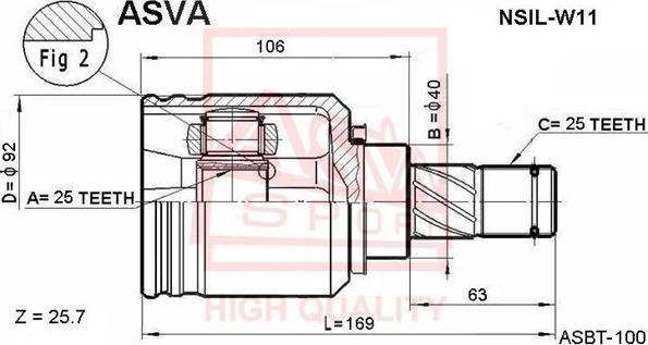 ASVA NSIL-W11 - Šarnīru komplekts, Piedziņas vārpsta ps1.lv