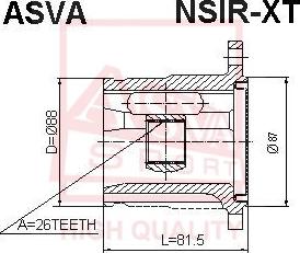 ASVA NSIR-XT - Šarnīru komplekts, Piedziņas vārpsta ps1.lv