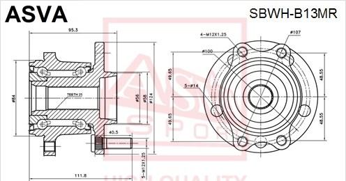 ASVA SBWH-B13MR - Riteņa rumba ps1.lv