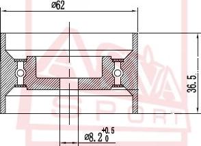 ASVA TYBP-008 - Spriegotājrullītis, Ķīļsiksna ps1.lv