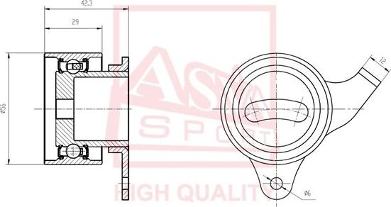 ASVA TYBP-020 - Spriegotājrullītis, Ķīļsiksna ps1.lv