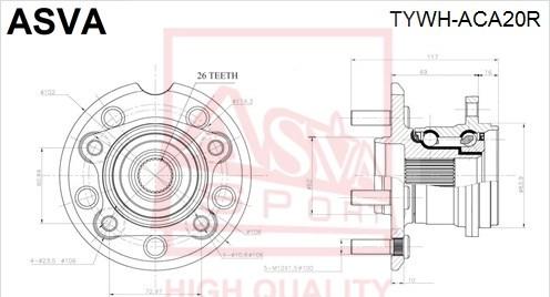 ASVA TYWH-ACA20R - Riteņa rumba ps1.lv