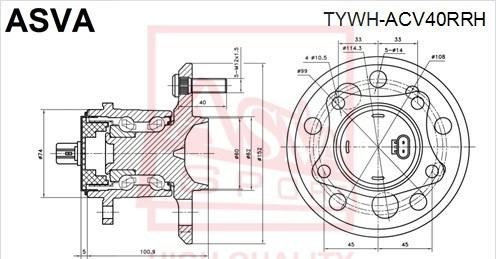 ASVA TYWH-ACV40RRH - Riteņa rumba ps1.lv