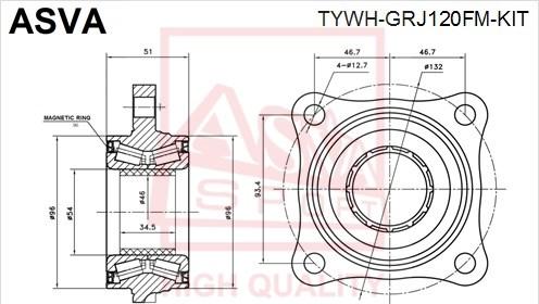 ASVA TYWH-GRJ120FM-KIT - Riteņa rumba ps1.lv