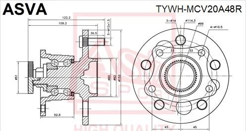 ASVA TYWH-MCV20A48R - Riteņa rumba ps1.lv