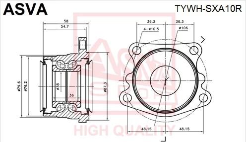 ASVA TYWH-SXA10R - Riteņa rumba ps1.lv