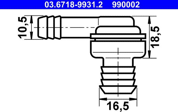 ATE 03.6718-9931.2 - Savienotājcaurule, Vakuumcauruļvads ps1.lv