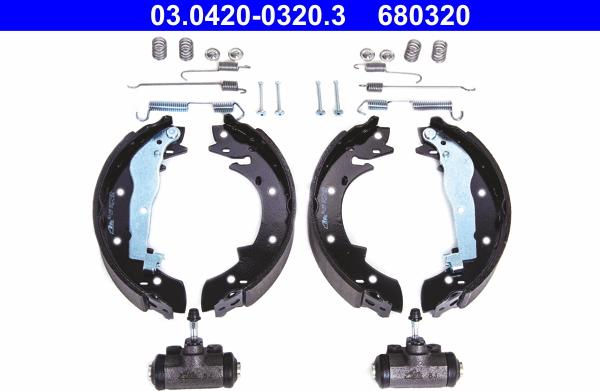 ATE 03.0420-0320.3 - Bremžu loku komplekts ps1.lv