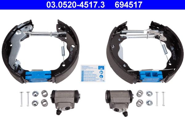 ATE 03.0520-4517.3 - Bremžu loku komplekts ps1.lv