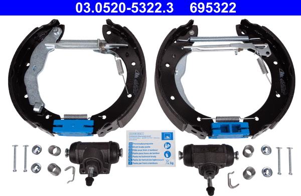 ATE 03.0520-5322.3 - Bremžu loku komplekts ps1.lv
