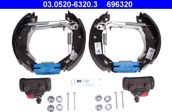 ATE 03.0520-6320.3 - Bremžu loku komplekts ps1.lv
