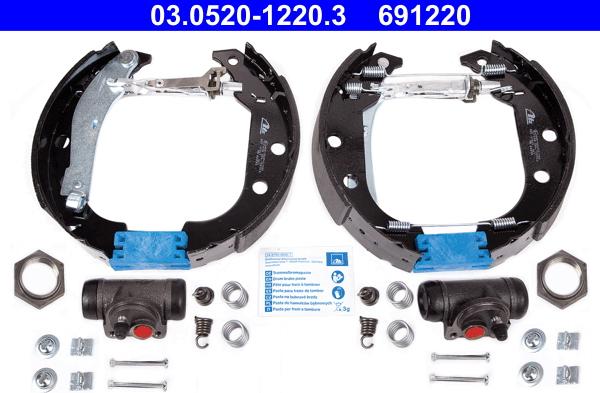 ATE 03.0520-1220.3 - Bremžu loku komplekts ps1.lv