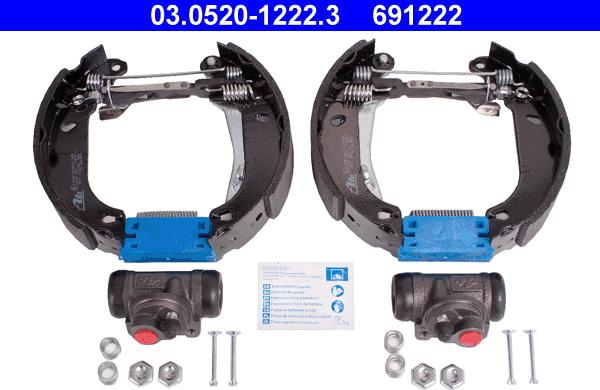 ATE 03.0520-1222.3 - Bremžu loku komplekts ps1.lv