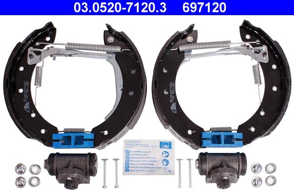 ATE 03.0520-7120.3 - Bremžu loku komplekts ps1.lv