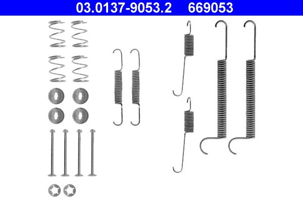 ATE 03.0137-9053.2 - Piederumu komplekts, Bremžu loki ps1.lv