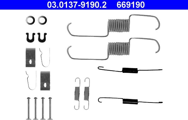 ATE 03.0137-9190.2 - Piederumu komplekts, Bremžu loki ps1.lv