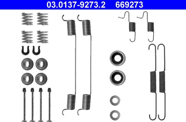 ATE 03.0137-9273.2 - Piederumu komplekts, Bremžu loki ps1.lv